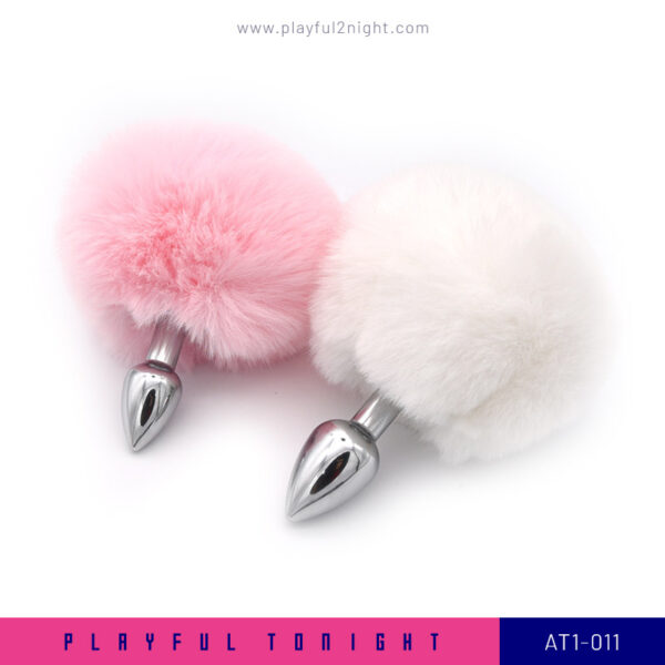 Playful2night_Pride Fluffy Bunny Tail With Small Size Anal Plug_AT1-011