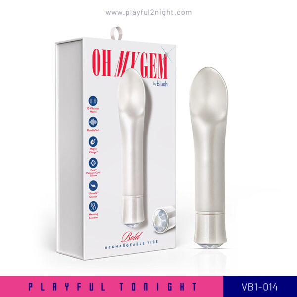 Playful2night_Blush | Oh My Gem Bold Warming Clitoral Vibrator in Diamond with Powerful RumboTech™ Technology
