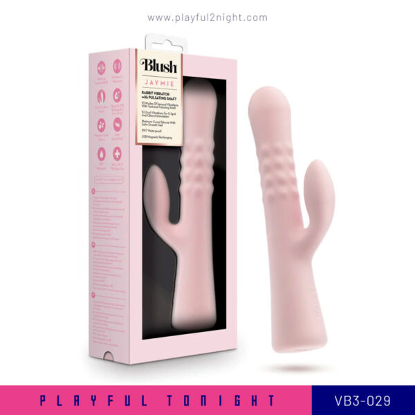 Playful2night_Blush | Jaymie G Spot Clitoral Dual Stimulation Rabbit Vibrator – 10 Vibration Modes – Soft Silicone_VB3-029_01